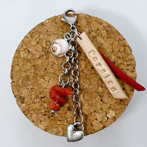 Accroche porte bonheur, oeil de sainte Lucie, Latitude 42.02, artisan bijoux