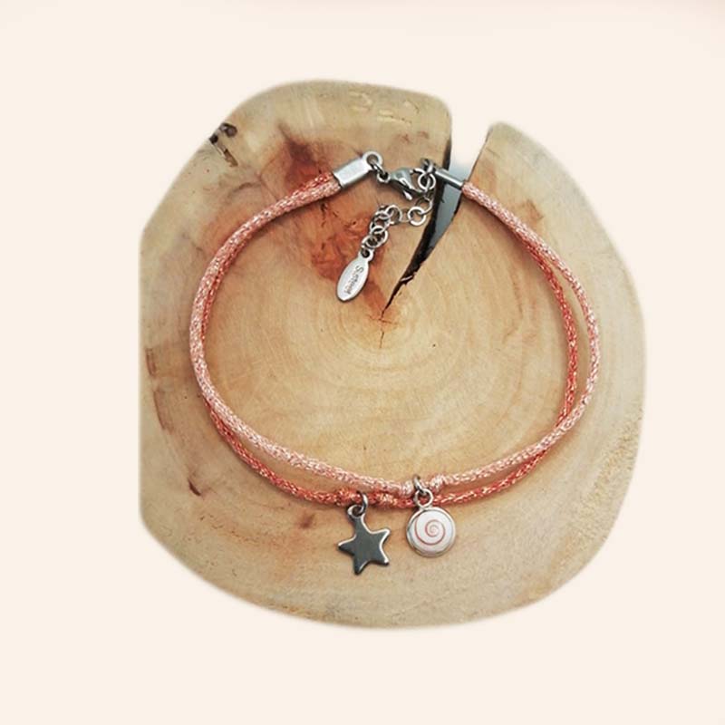 Brecelet Lumii ajustable lien brillant et oeuil de Ste Lucie