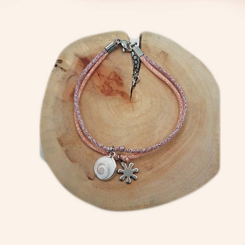 Brecelet Lumii ajustable lien brillant et oeuil de Ste Lucie