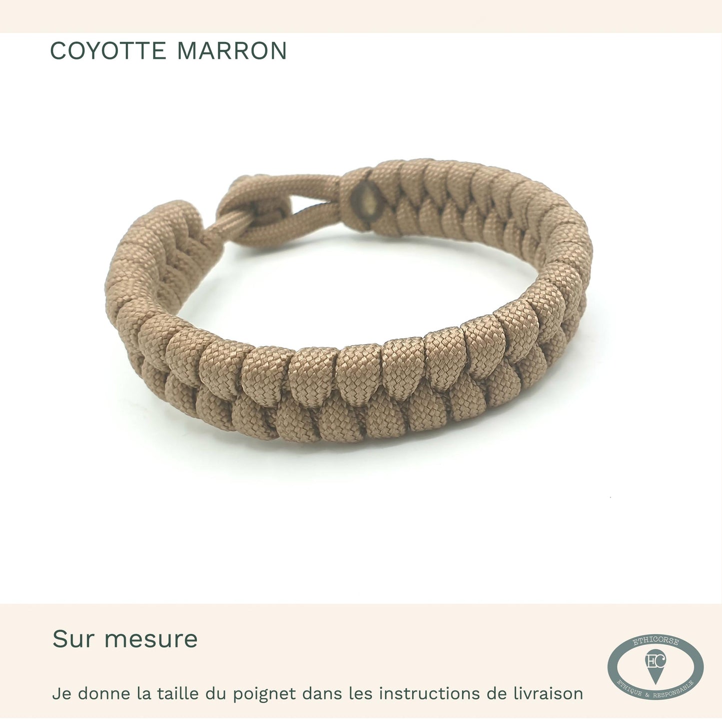 Bracelet de Survie, corde de parachute - MD création -