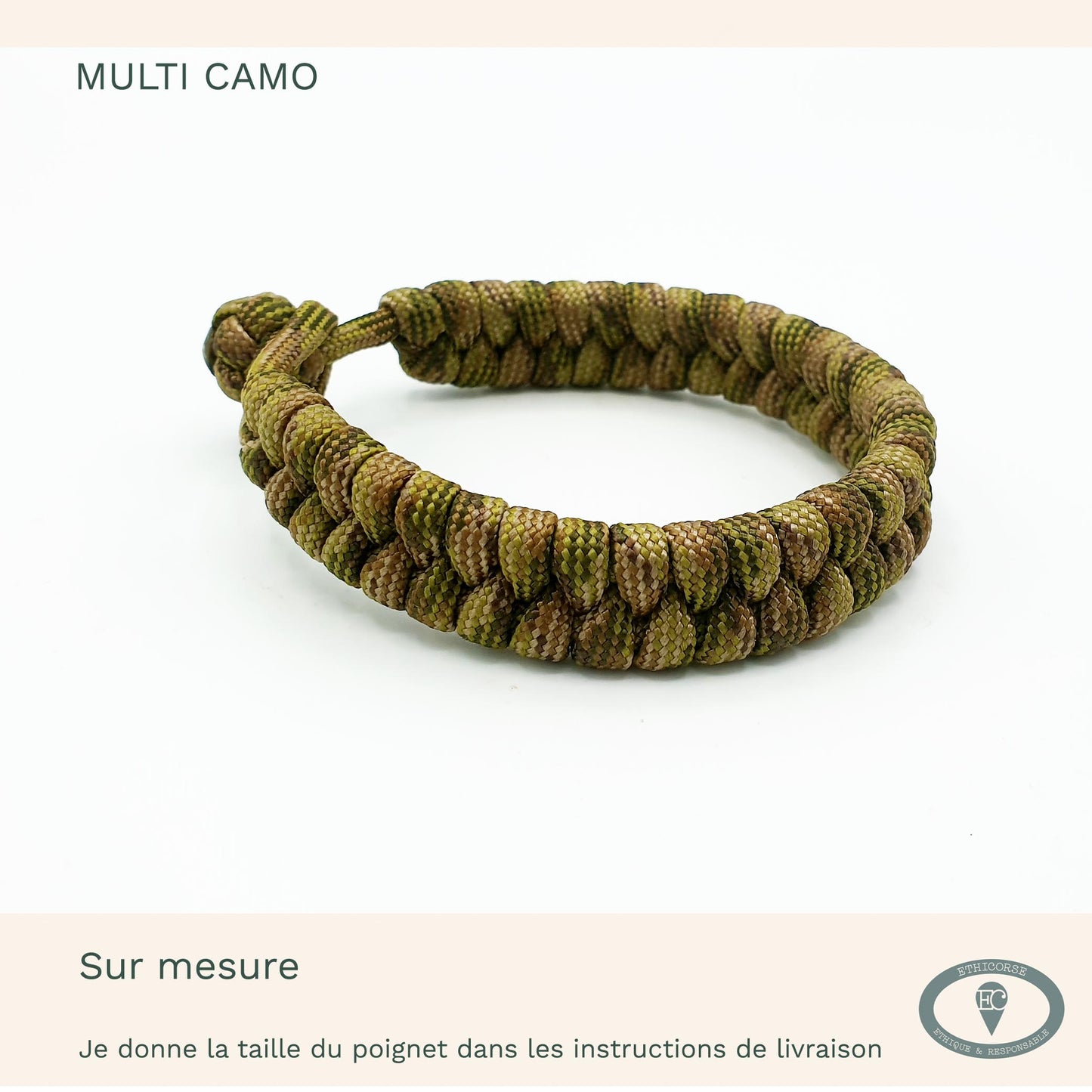 Bracelet de Survie, corde de parachute - MD création -