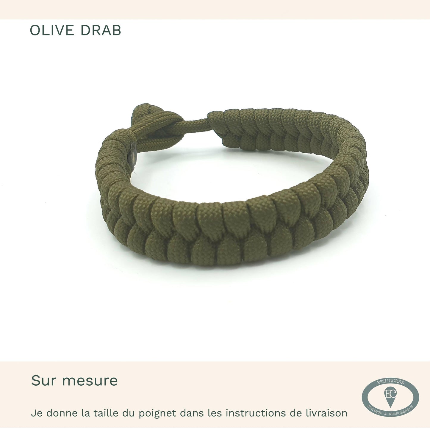 Bracelet de Survie, corde de parachute - MD création -