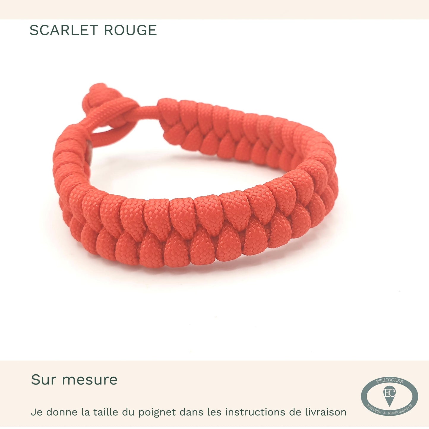 Bracelet de Survie, corde de parachute - MD création -
