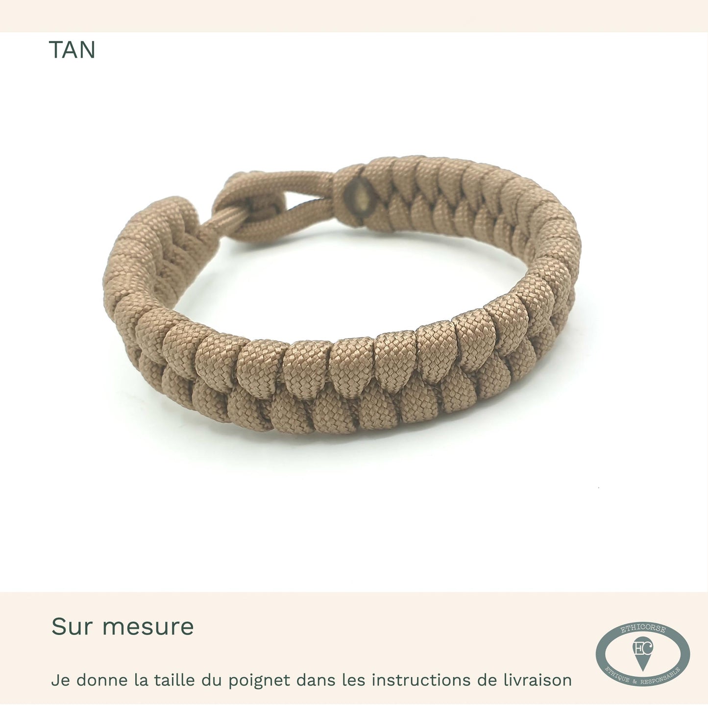 Bracelet de Survie, corde de parachute - MD création -