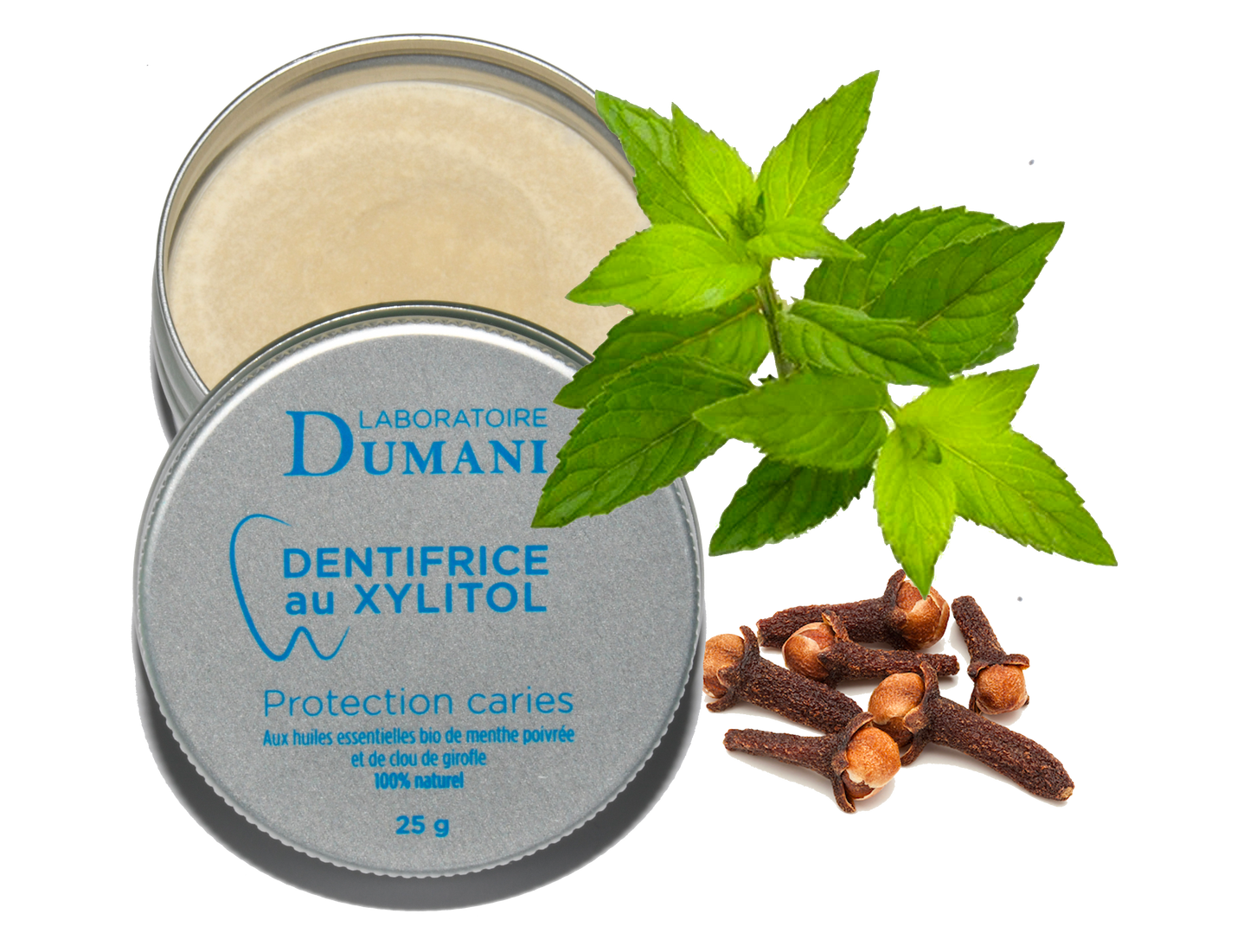 Dentifrice solide Protection Carie, goût menthe poivrée