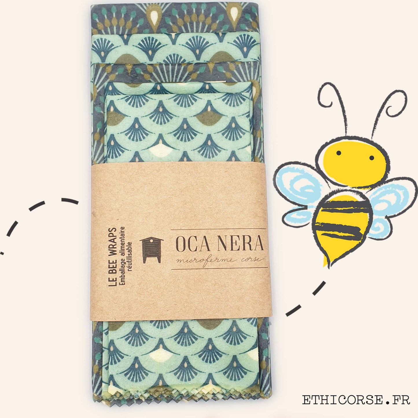 OCA NERA - Ethicorse.fr - Bee Wraps familial Eventail