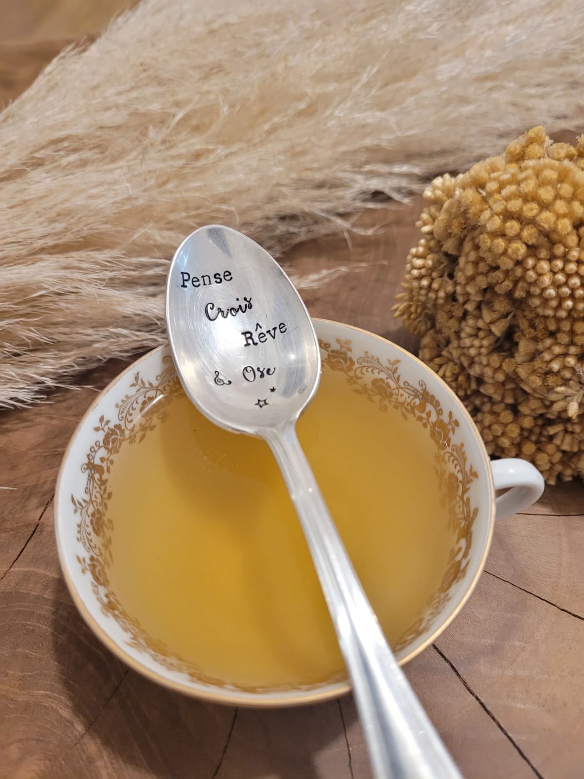 Pense crois rêve ose - cuillère métal argenté