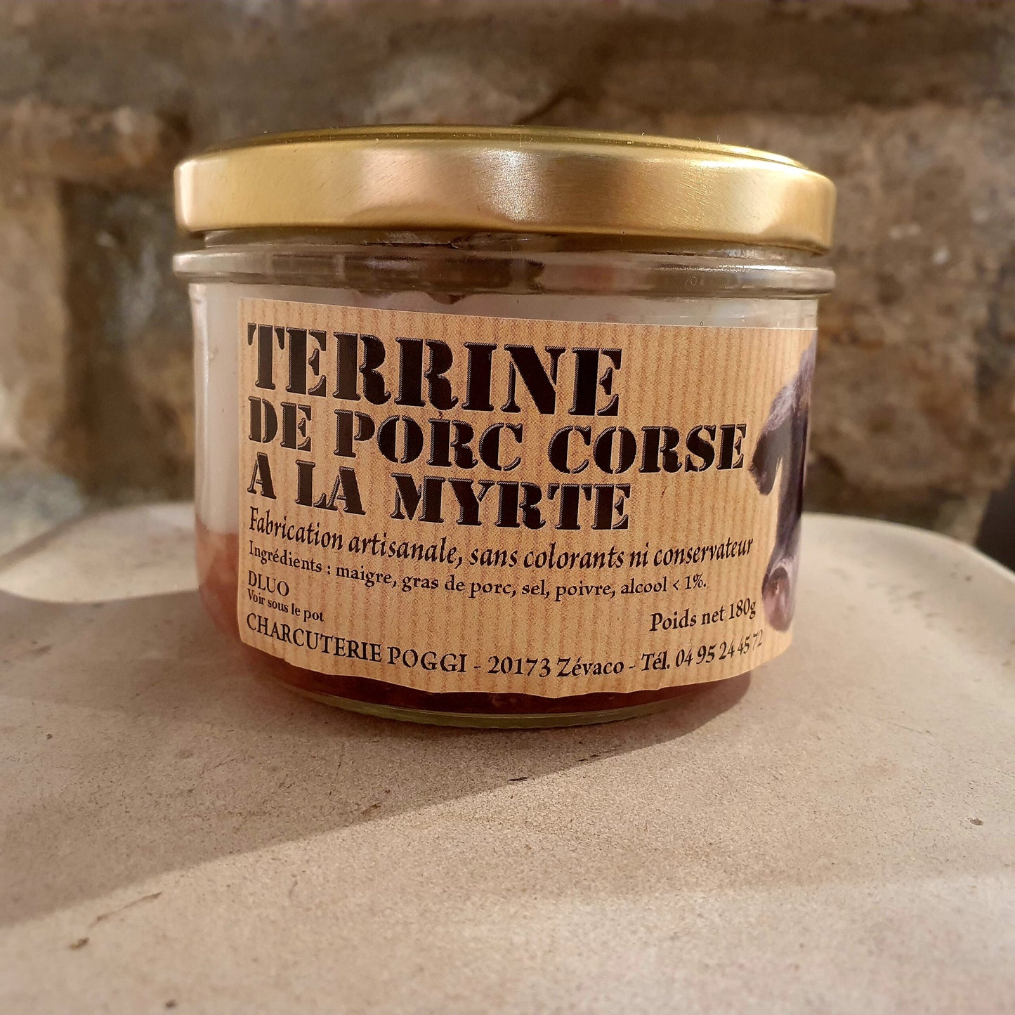 TERRINE DE PORC CORSE A LA MYRTE - Dominique Poggi - Ethicorse