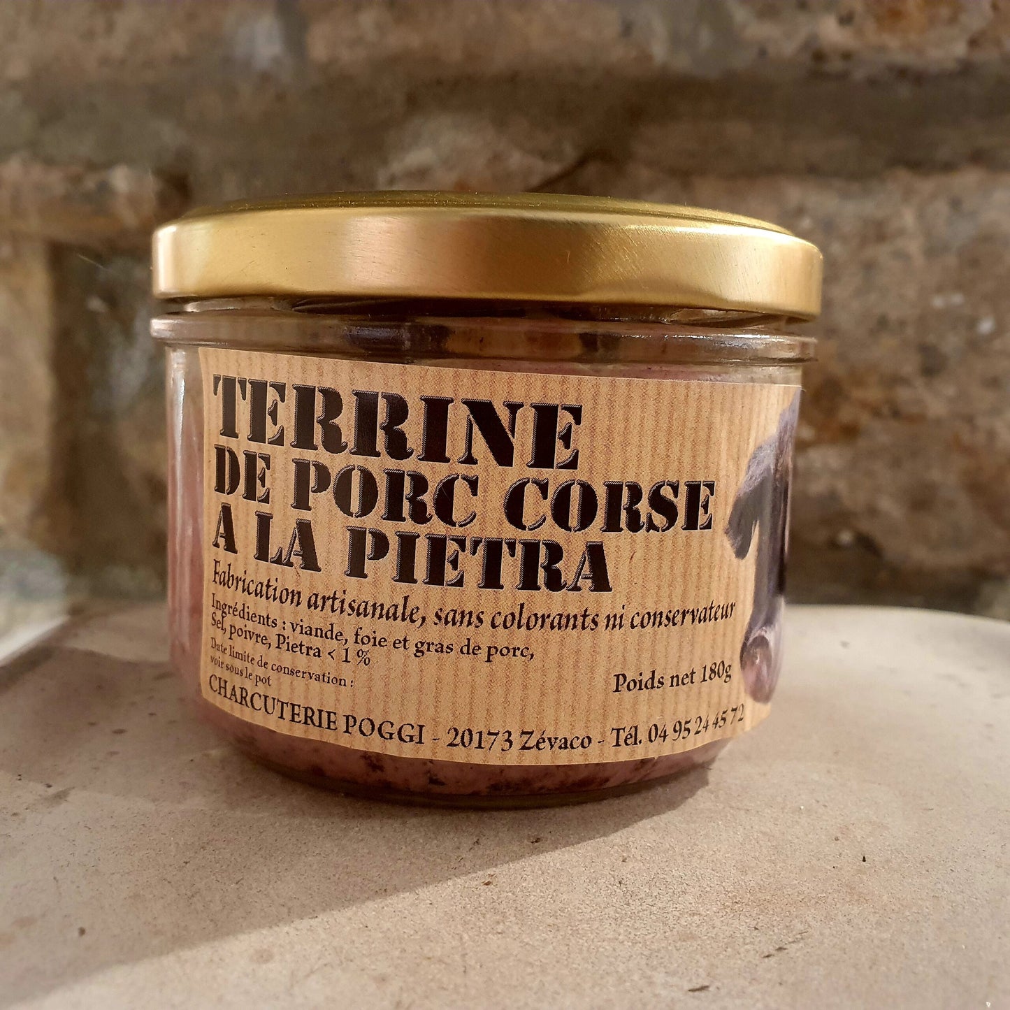 TERRINE DE PORC CORSE A LA PIETRA - Dominique Poggi - Ethicorse