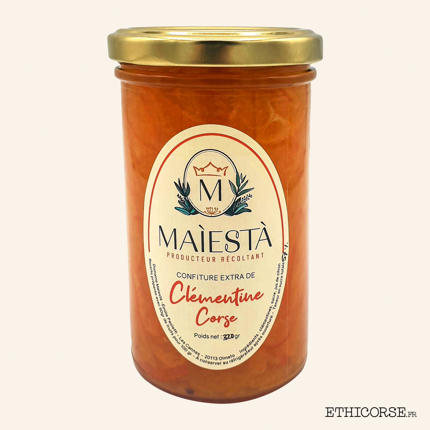 Confiture de Clémentine Corse 320g