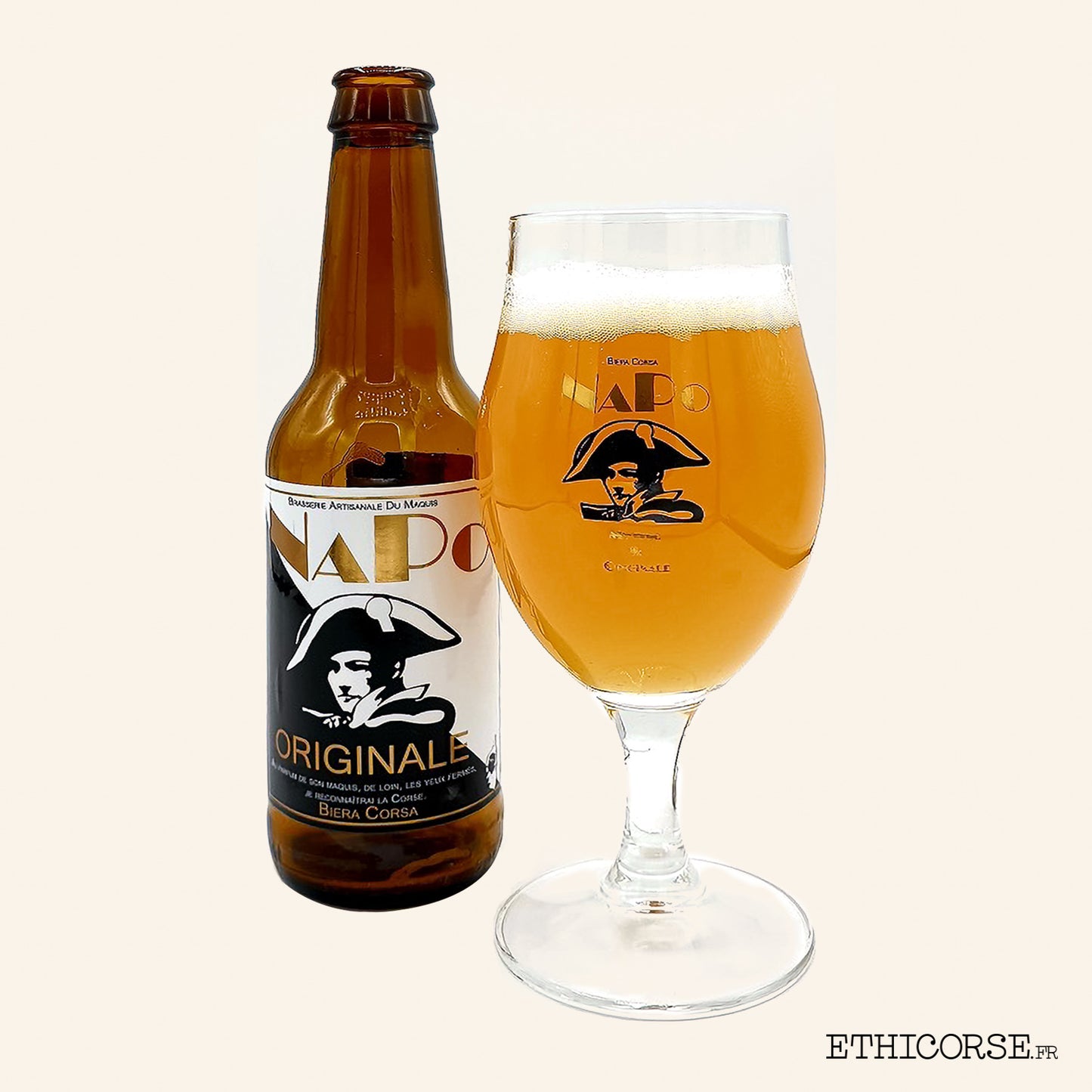 Bière blonde Originale et verre