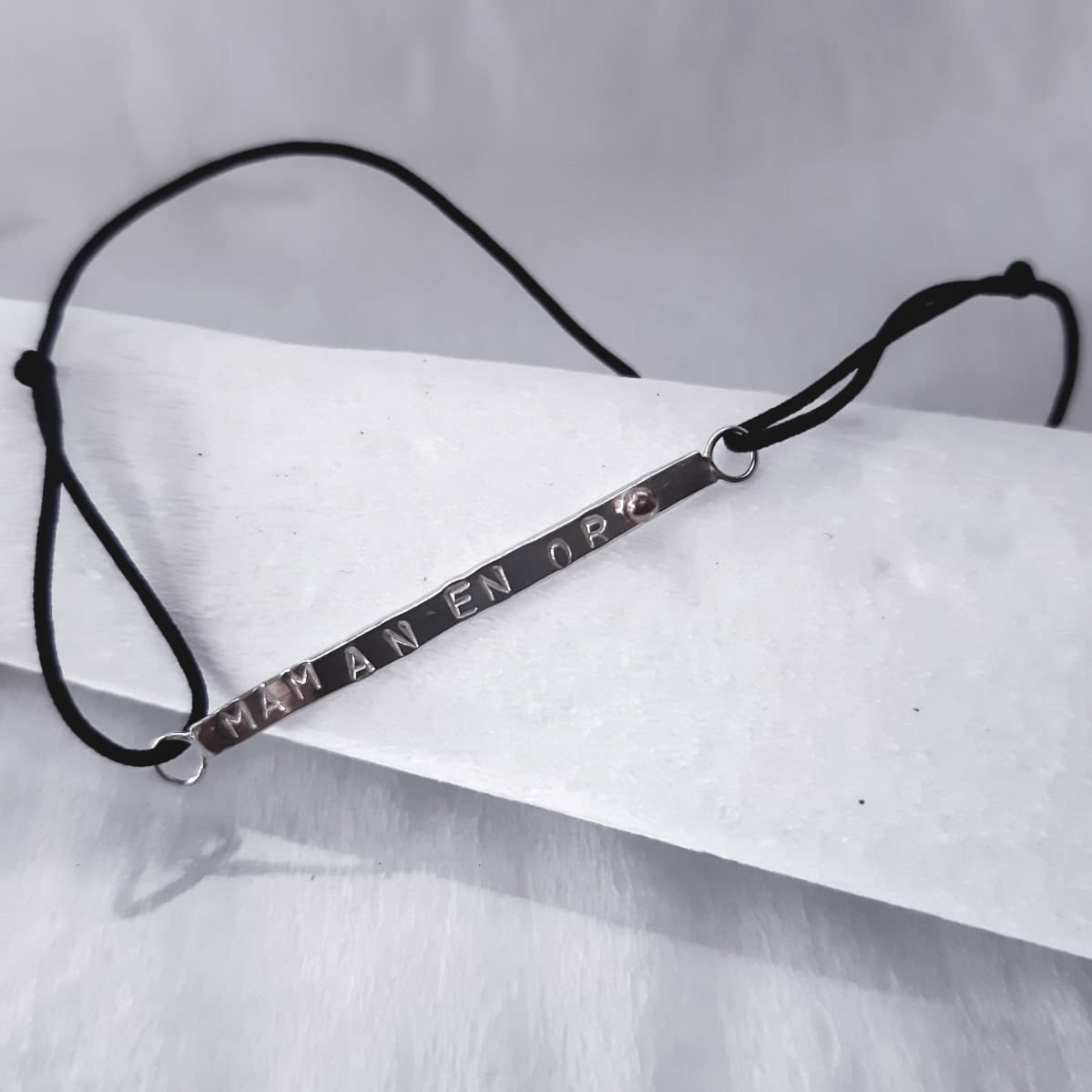 Bracelet en argent gravé 01B