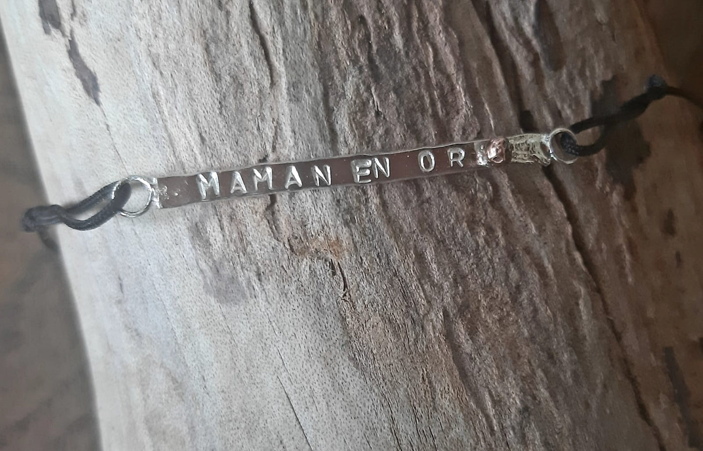 Bracelet en argent gravé 01C