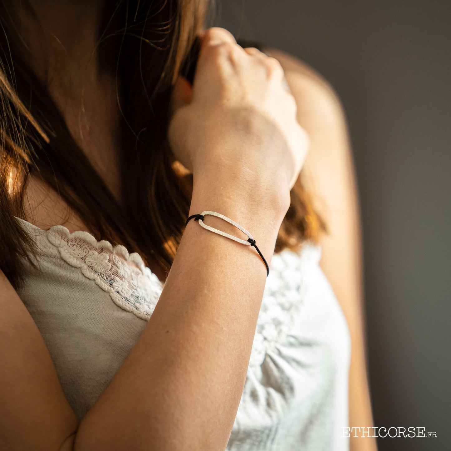 Bracelet en argent ovale 01A