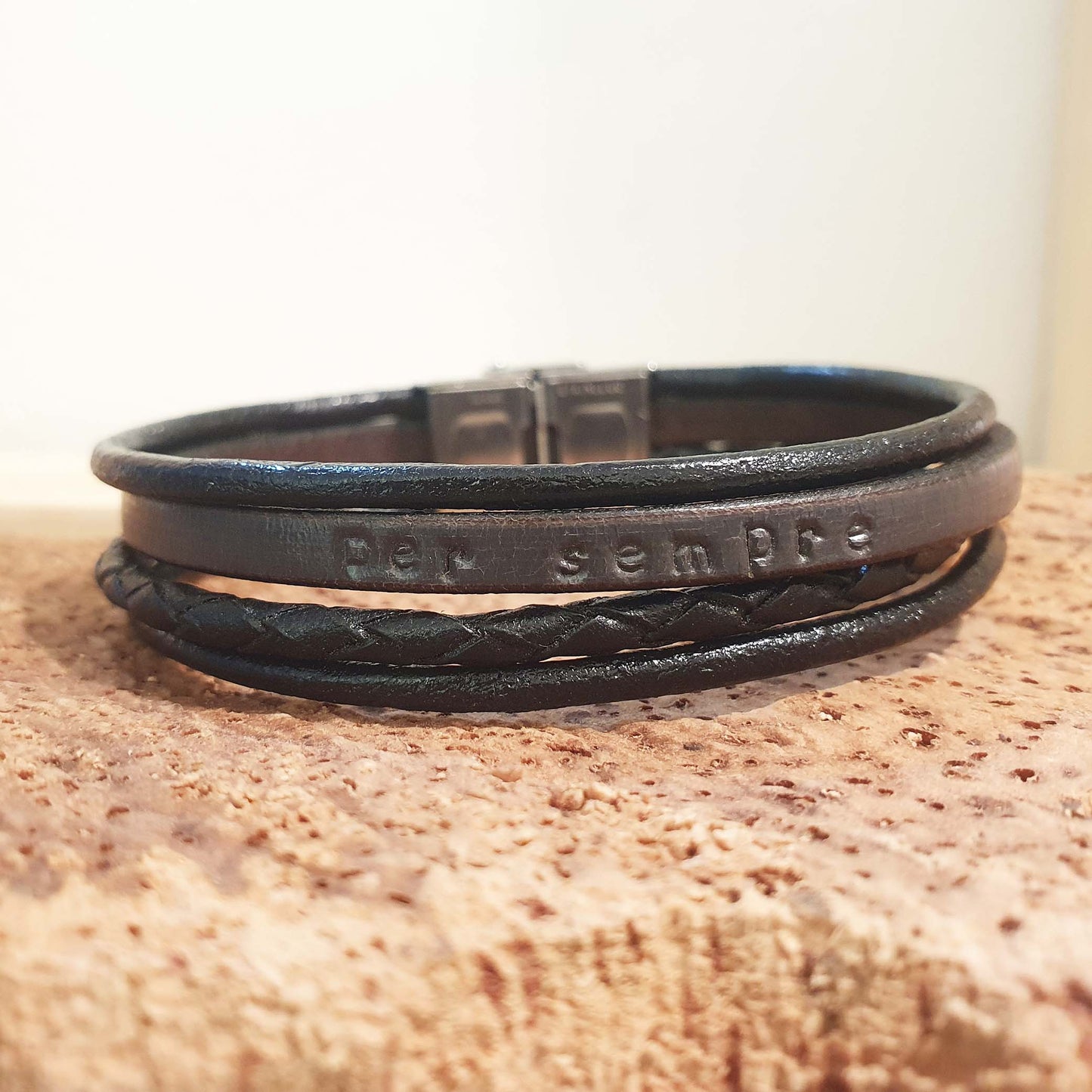 latitude 4202 - ethicorse - bracelet multirangs gris