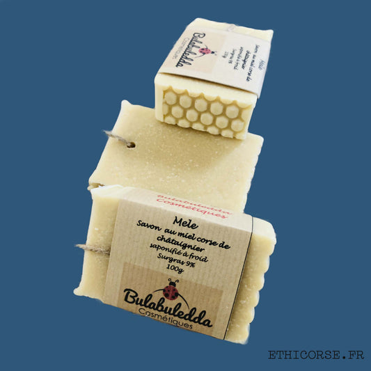 Bulabuledda - savon saponifié à froid Miel corse de châtaigner - Mele