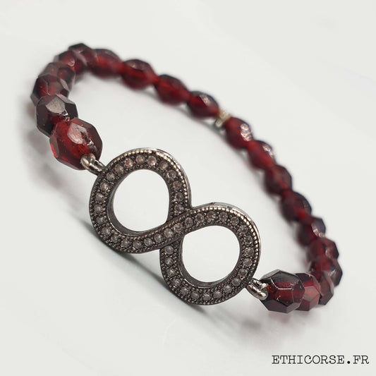 MD créations - Ethicorse.fr - Bracelet perles anciennes infini