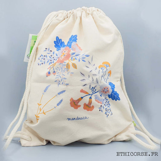 Mandraca - Ethicorse.fr - Tote sac à dos fleurs du maquis