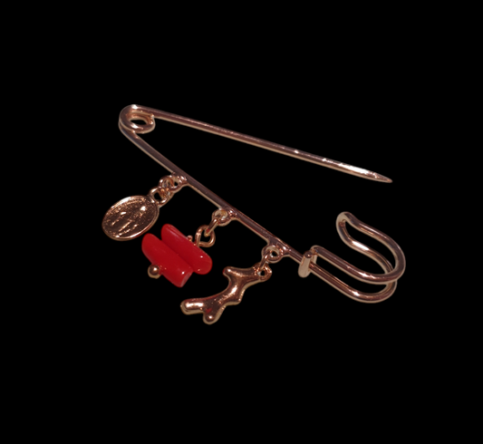 Broche Madone et Corail - Les Ajacciennes