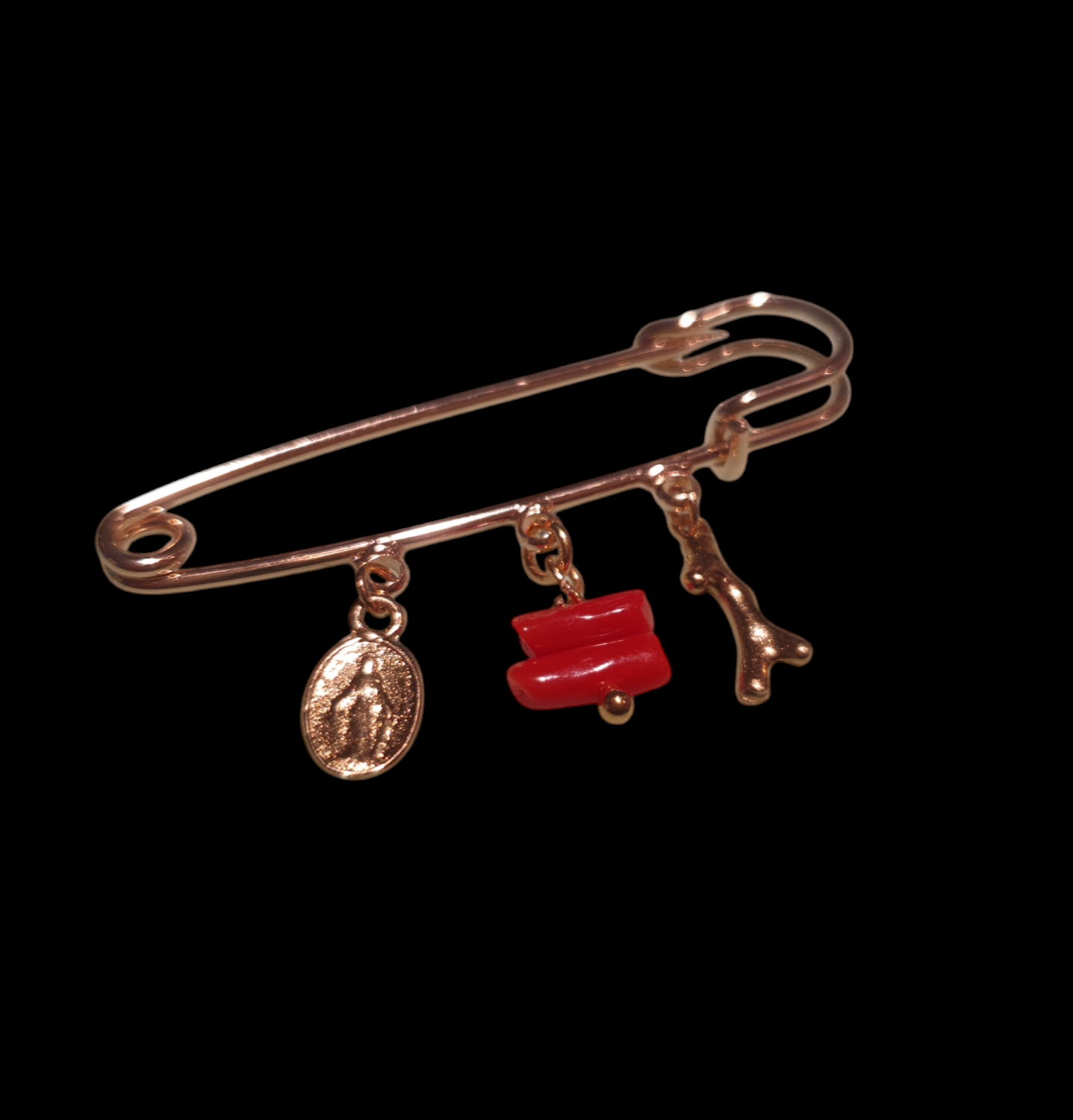 Broche Madone et Corail - Les Ajacciennes