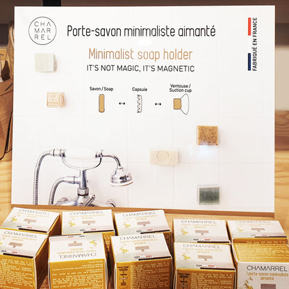 PORTE-SAVON MINIMALISTE AIMANTÉ - FABRIQUÉ EN FRANCE