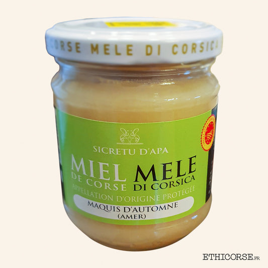 MIEL MAQUIS D'AUTOMNE (ARBOUSIER) CORSE - 125,250,400g - Sicretu d'Apa