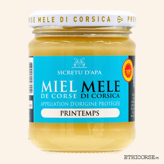 MIEL DE PRINTEMPS CORSE - 125,250,400g - Sicretu d'Apa