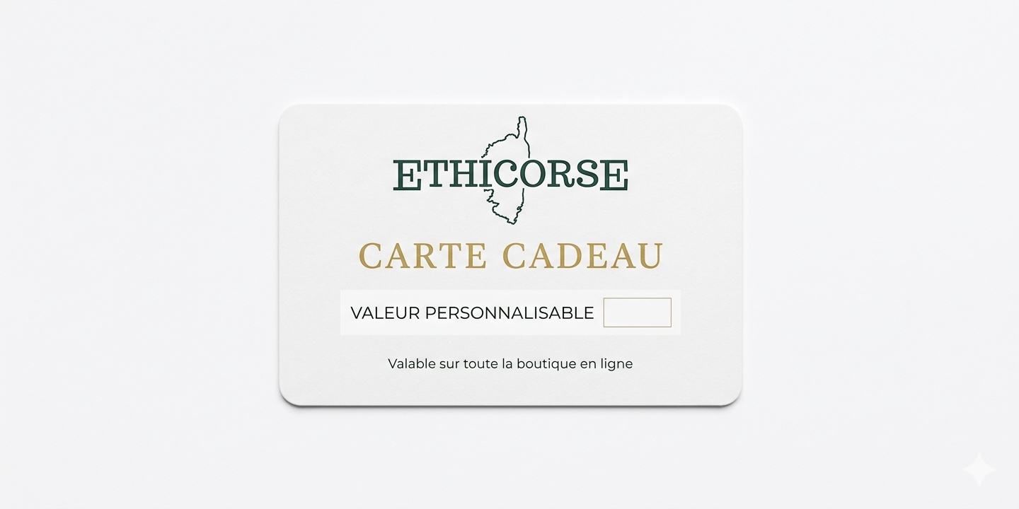 Carte cadeau Ethicorse — boutique de produits corses artisanaux