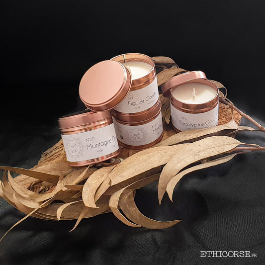 Ensemble bougies cuivre