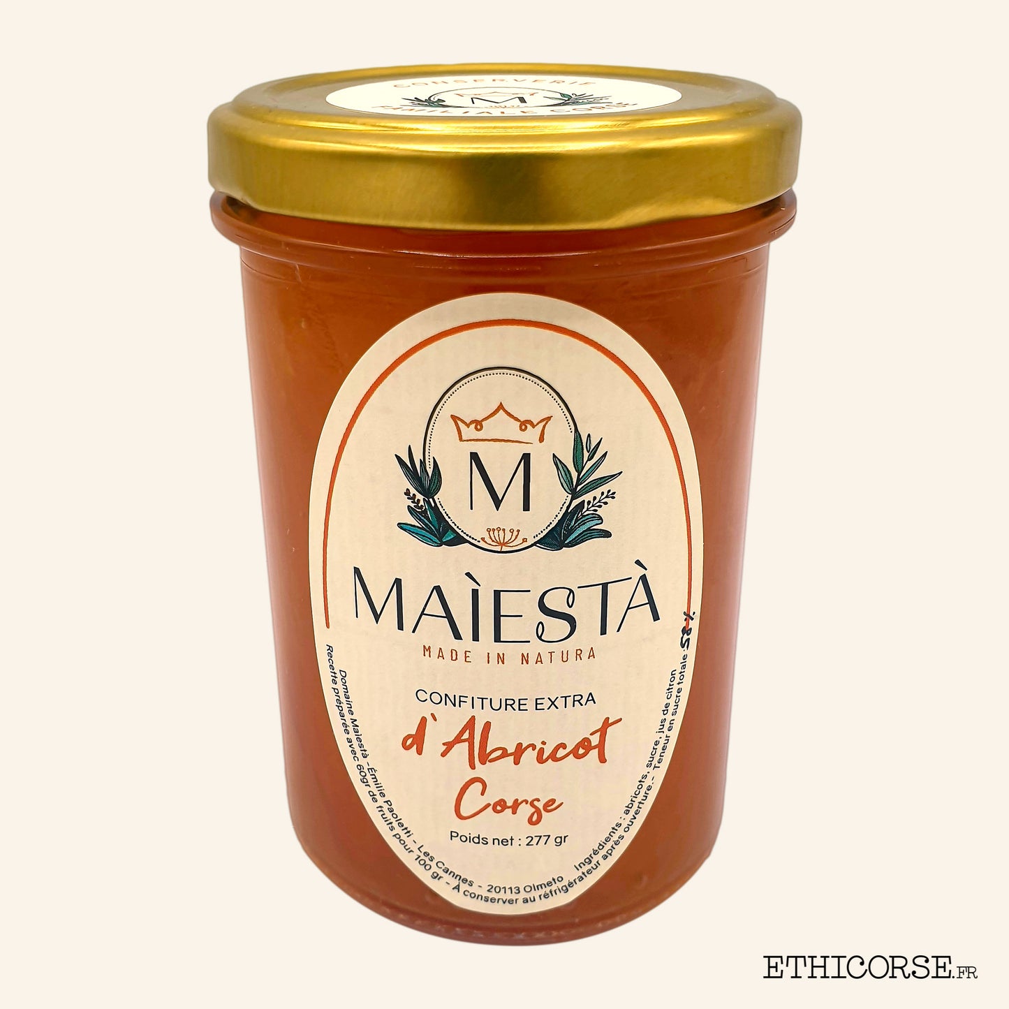Confiture d'Abricot Corse 277g
