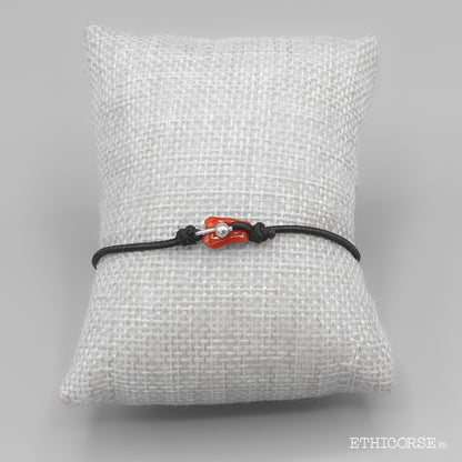 Bracelet grain d'argent et corail 03
