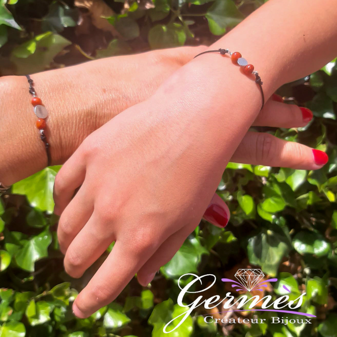 Bracelet Palet et corail maman enfant 04