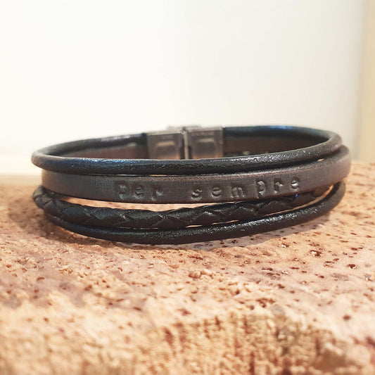 latitude 4202 - ethicorse - bracelet multirangs gris