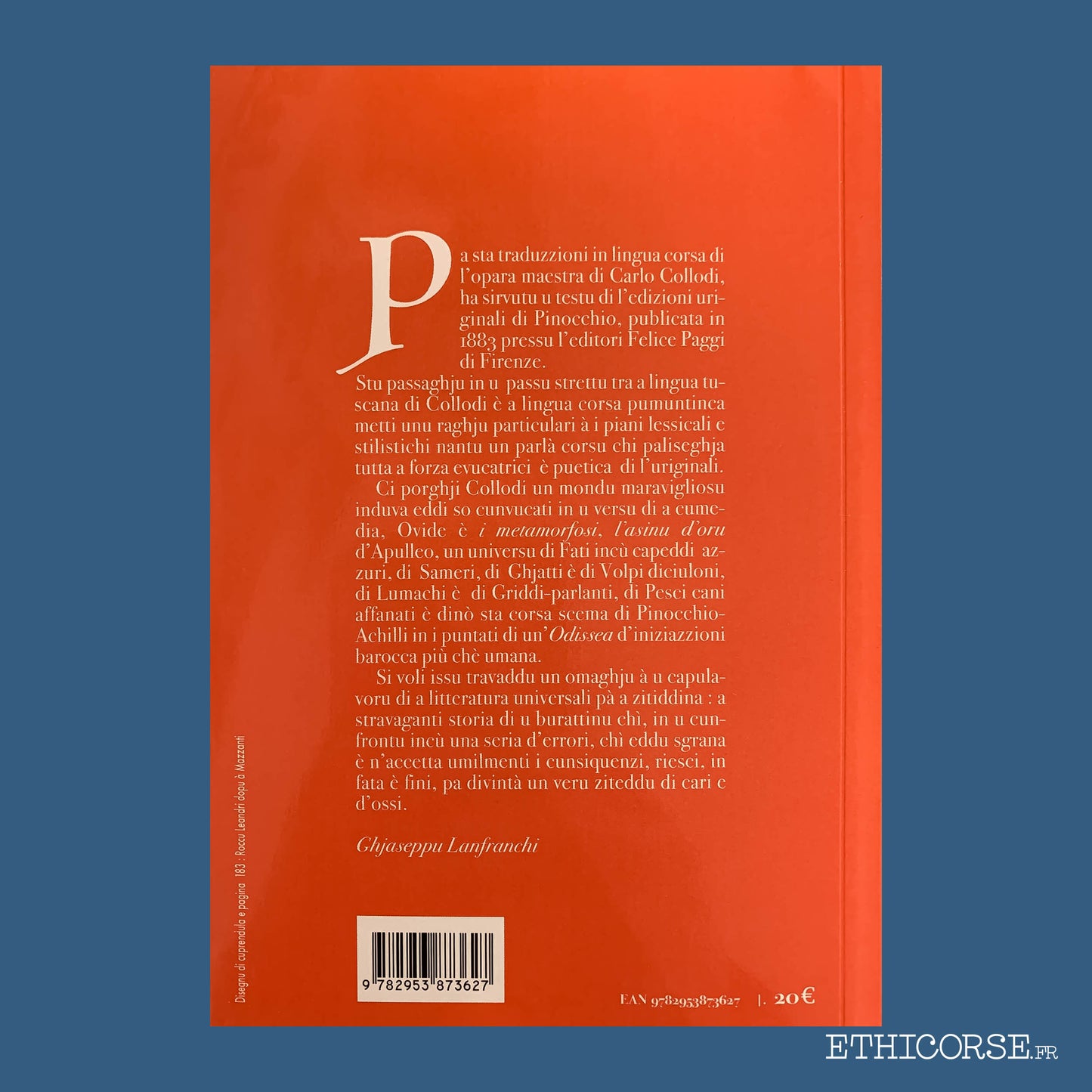 Pinocchio - Storia di un burattinu - Verso